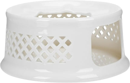 WATIIFUFU Ceramic Teapot Warmer with Hollow Design Non-Slip Base Retro Tea Heater for Brewing and Warming Tea Suitable for Home Office Coffee Shop Use