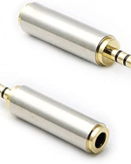 rgzhihuifz 3.5mm Female to 2.5mm Male Audio Adapter Converter Headphone 2.5mm to 3.5mm 3 Ring Jack Stereo or Mono 2 Pack
