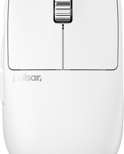 Pulsar Gaming Gears - X2H eS Wireless Gaming Mouse, Limited Edition, Symmetrical, Optical Switch, OLED Display, Driverless, PAW3395 Sensor, 100H Battery, 4K dongle Included (Medium, White)