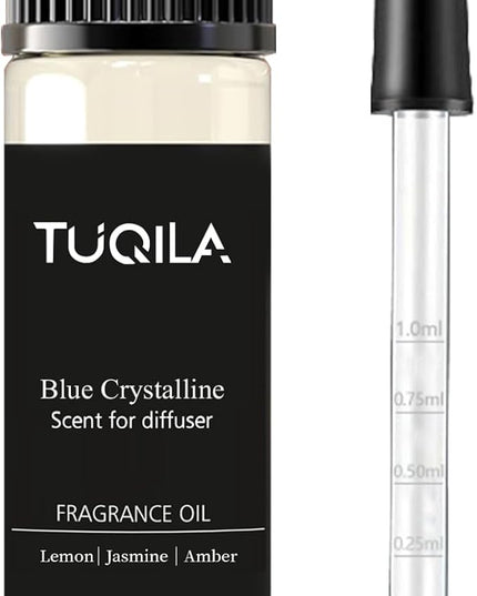 Waterless Essential Oil 20ml Blue Crystalline Hotel Scent- Lemon, Bergamot, Ocean, Jasmine, Amber& Musk Fragrance for Home, Hotel, Office, Car Aroma Scent Oils for Diffusers