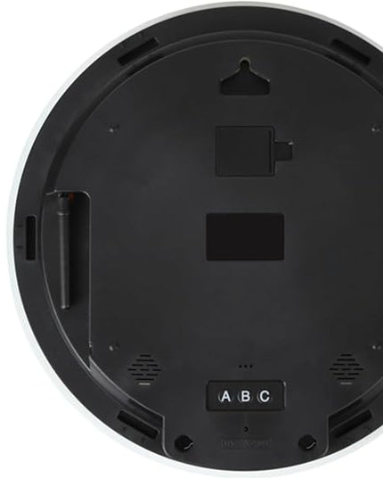 13" Digital Wall Clock with LED Display, Calendar & Temperature, Automatic Dimming, 12/24hr Format, Wall & Desk Use - HUI-7860