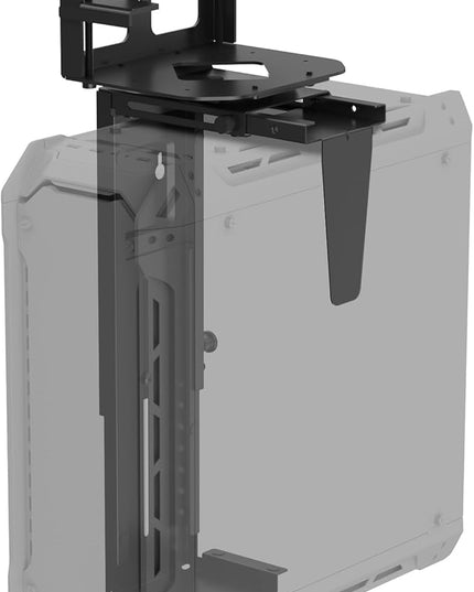 Suptek Clamp-on Desk or Desk Leg PC Mount,Adjustable Height and Width,CPU Under Desk Table Beam PC Mount Bracket Computer Tower Wall and Under Counter Holder
