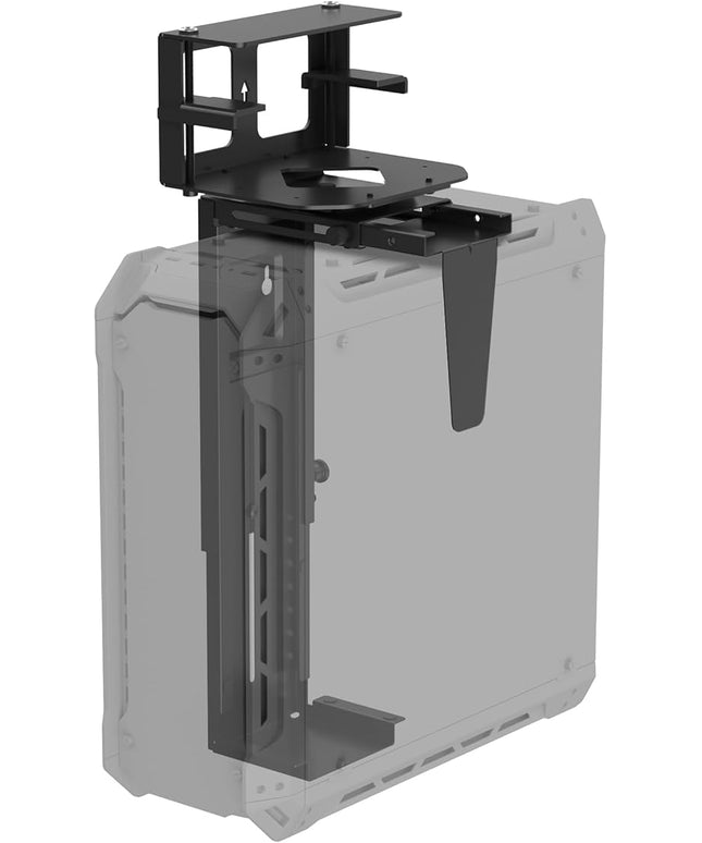 Suptek Clamp-on Desk or Desk Leg PC Mount,Adjustable Height and Width,CPU Under Desk Table Beam PC Mount Bracket Computer Tower Wall and Under Counter Holder