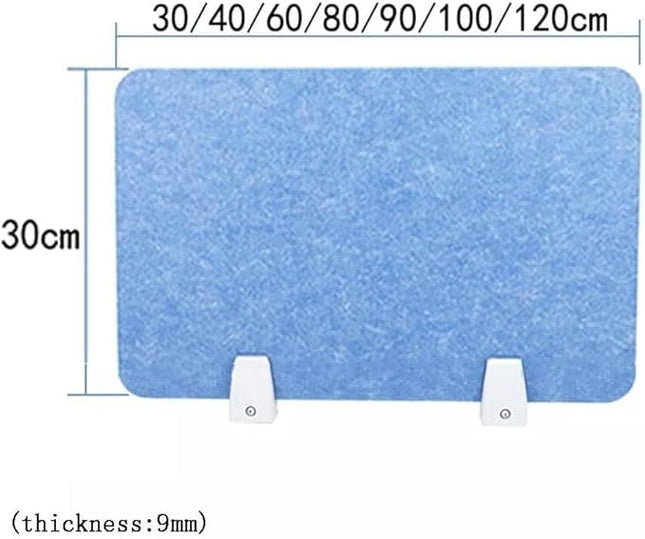 Desk, Acoustic Partition Clip – Vertical Desk Divider for Classroom & Library, 31.5"x11.8" (Blue) - Enhance Focus Noise Reduction