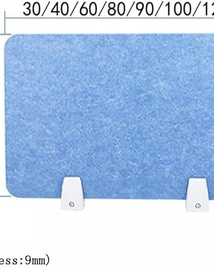 Desk Privacy Screen Soundproof Partition Clip – Vertical Divider for Office Classroom Library Decoration (Blue 30x120cm) Enhance Focus & Productivity
