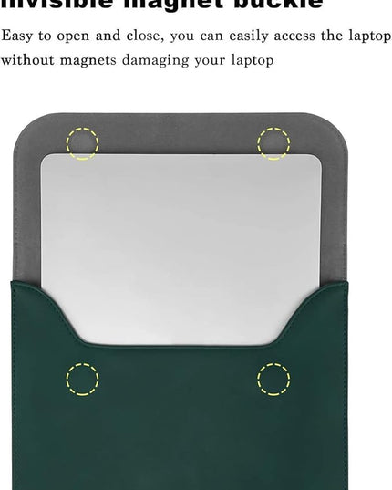 MOSISO Laptop Case 13 inch, 13 inch Laptop Sleeve Compatible with MacBook Air M4 M3 M2 M1 2025-2018 / Pro M2 M1 2025-2016, Faux Suede Leather Case with Small Bag, Peacock Green
