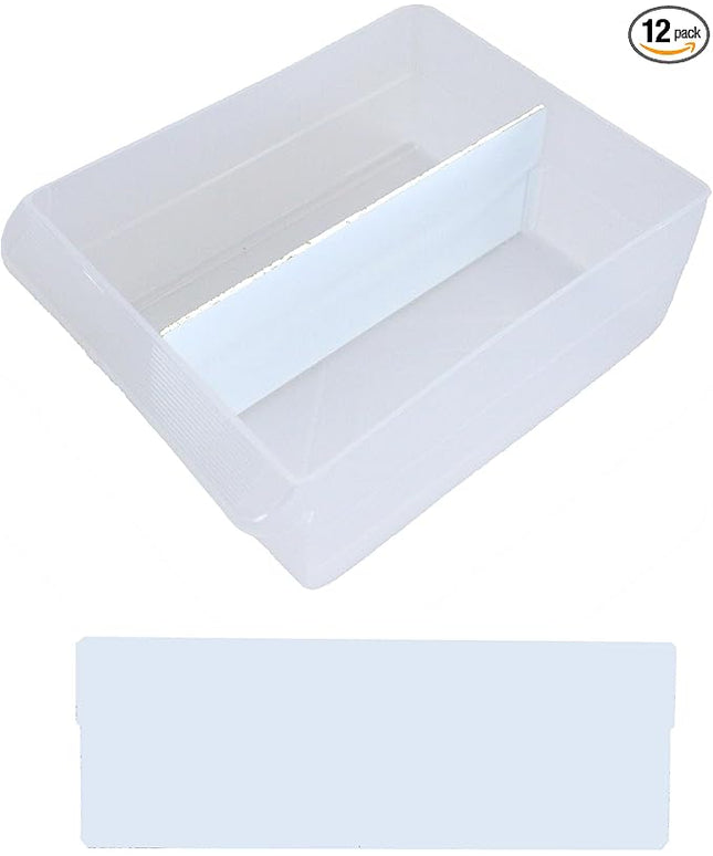 (12-Pack) Large Drawer Dividers compatible with Craft Cabinet and Hardware Storage Organizers, (Dividers Only)