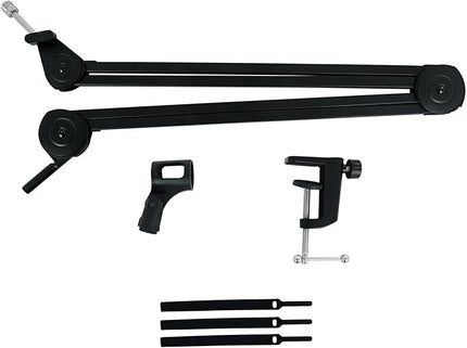 Rockville Microphone Boom Arm Studio Podcast USB Mic Stand+Desk Clamp (30")