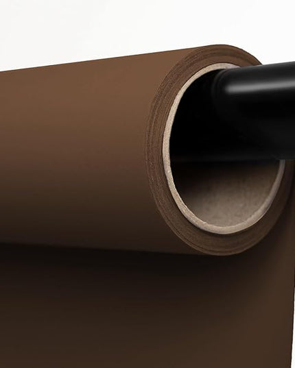 Kate Seamless Paper Backdrop Brown Seamless Backdrop Paper Rolls (106.8''x32.8' Coco Brown)