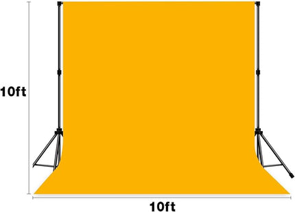 Photo Backdrop Yellow Screen Background Fabric Professional Photography Solution 10x10ft Seamless Design Eliminate Wrinkles Short Video Food Photography Summer Theme Event