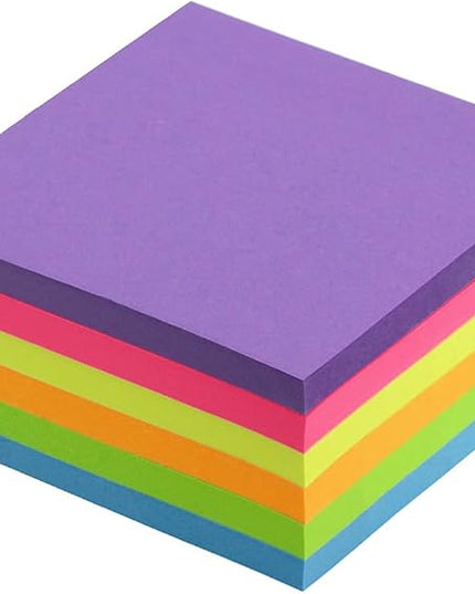 Early Buy Sticky Notes 6 Bright Color 6 Pads Self-Stick Notes 4 in x 4 in, 70 Sheets/Pad