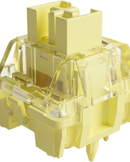 Akko V3 Creamy Yellow Pro Keyboard Switch with Dustproof Stem for Mechanical Gaming Keyboard, 5-Pin 50gf Linear Switches (45pcs)
