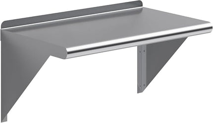 AmGood 24" Long X 14" Deep Stainless Steel Wall Shelf | NSF Certified | Appliance & Equipment Metal Shelving | Kitchen, Restaurant, Garage, Laundry, Utility Room