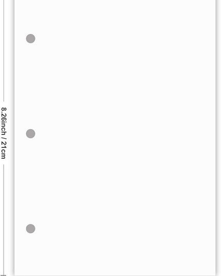 (3-Pack) A5 Filler Paper, 3 Hole Planner Refills, Organizer, Loose-leaf Binder Paper, Total 300 Sheets/600 Pages, 100gsm, Blank, White Paper, 5.8 x 8.2 Inch, 3 Hole Filler Paper, Mini Binder Refills