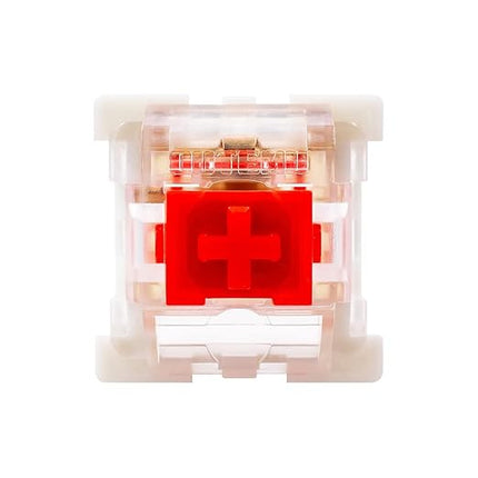 Outemu Red Switches, 30-Pack, 3-Pin Linear Dustproof RGB Key Switches, Cherry MX Compatible for DIY Mechanical Keyboard Replacement