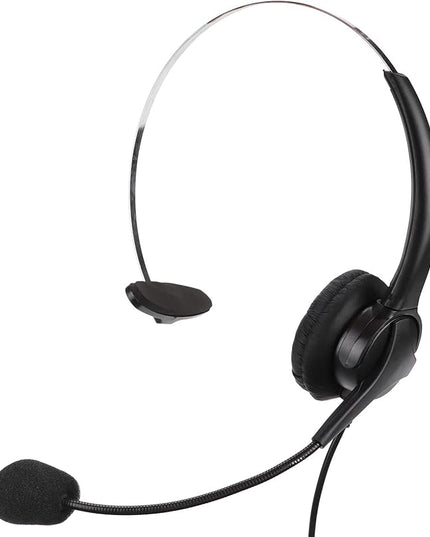 SparkFeng RJ9 Telephone Headset, Professional Call Center Headset with Noise Reduction Microphone, Wired Office Headset for Customer Service, Lightweight Comfortable Earphones with Adjustabl