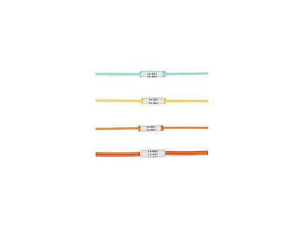 Panduit NWSLC-7Y Cable Identification Sleeve for 3mm Duple x Fiber Cable, Flexible Pvc, 1" Length, White