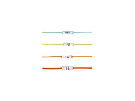 Panduit NWSLC-7Y Cable Identification Sleeve for 3mm Duple x Fiber Cable, Flexible Pvc, 1" Length, White