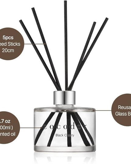 COCODOR Signature Reed Diffuser Set/Pure Cotton / 6.7oz /1 Pack/Home Fragrance Diffuser, Oil Scent Diffuser for Bathroom Shelf Decor