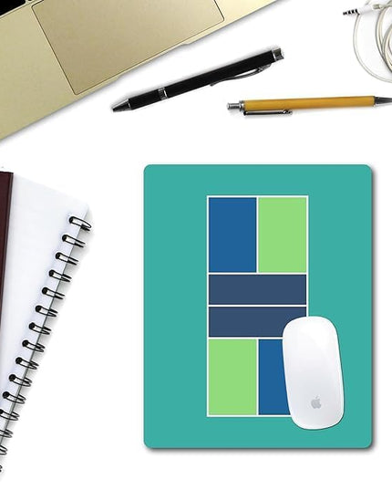 Racquet Inc Pickleball Court Mouse Pad – Teal Desk Mousepad with Fabric Surface – Pickleball-Themed Office Accessory for Work or Gaming – Compatible with Optical and Laser Mice