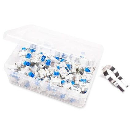 OUTEMU Switches, 3-Pin Hot Swappable - Cherry MX Equivalent DIY Replacement Pack for Mechanical Gaming Keyboards-Parent (Blue, 70 Pcs)