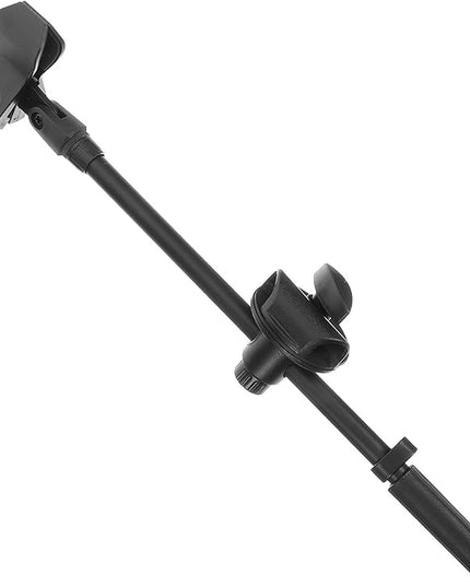 BESPORTBLE Metal Microphone Boom Arm with Dual Mic Clip and Spring Clamp, 350Mm Adjustable Desk Mic Stand Arm for Live Streaming and Recording