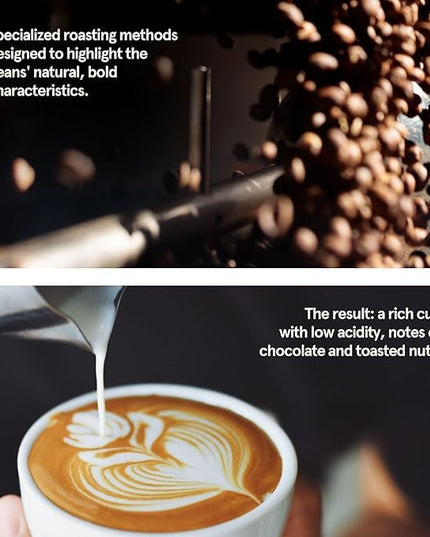 BROOKLYN COFFEE Whole Bean, Classic Dark Roast (2lb) Bold, Smooth Taste, Intense Aroma - Fresh Bulk Coffee Beans Roasted Weekly in NYC