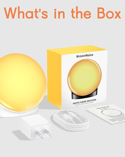 Brown Noise Sound Machine with 30 Soothing Sounds Sleep Machine 12 Colors Night Light White Noise Machine 36 Volume Levels 4 Timers and Memory Function 10 Adjustable Brightness for Baby Adults Kids