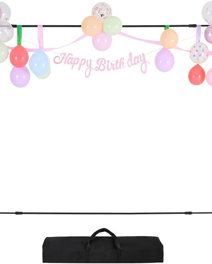 VEVOR Backdrop Stand with Wheels, 7 x 10 ft Adjustable Photo Backdrop Stand Kit, Moveable Background Backdrop Stand, Heavy Duty Projector Screen Stand, for Wedding, Photo Studio & Party