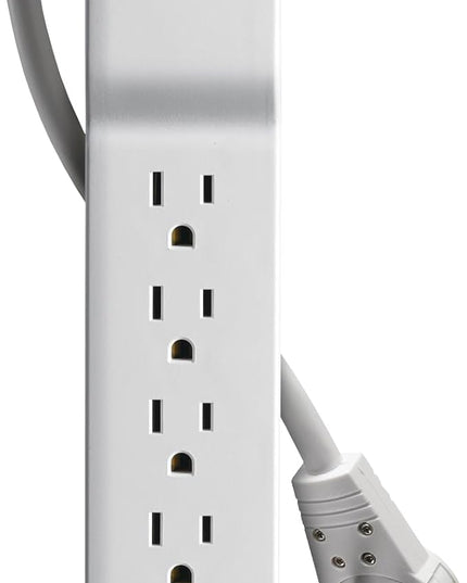 Belkin 6-Outlet SlimLine Power Strip Surge Protector, 6ft Cord and Rotating Plug, 700 Joules, White