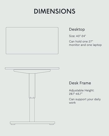 FLEXISPOT EN1 One-Piece Standing Desk with 1-Inch Thick Seamless Desktop, 48"x24" Electric Height Adjustable Desk for Home Office, Multi-Monitor Setups & Easy Assembly, Mahogany