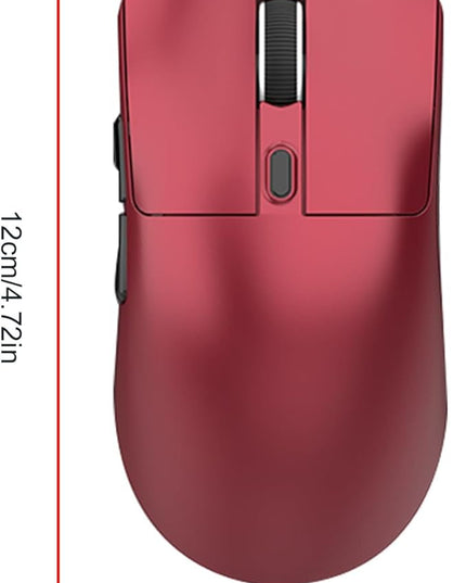Lightweight Gaming Mouse, RGB Light 3 Mode Connection with 6 Adjustable DPI 800 12000, 7 Customizable Buttons, with Magnetic Charging Base (Red)