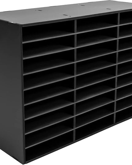 Literature Organizer 27 Slots Compartments Desktop File Sorter Mail Center Paper Storage Cabinet Home & Office Mailbox School Classroom Keepers