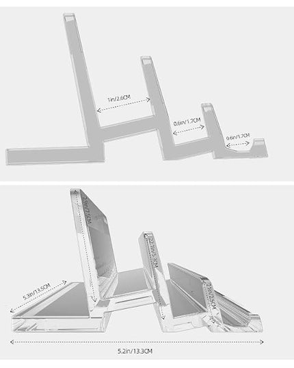 3-Slot Vertical Laptop Stand Laptop Holder for Desk Made of Premium Acrylic to Space-Saving for All Laptop/MacBook/Tablet/Phone (Transparent)