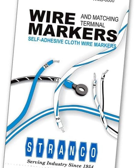 Premium Wire Marker Book for Cable Management, Vinyl-Coated, High-Tack Adhesive, Electric Panel Wire Label Stickers - 10 Pages Per Book
