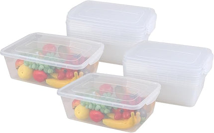 12 Packs Plastic Storage Box Clear, Storage Plastic Containers with Lid, 16 Quart