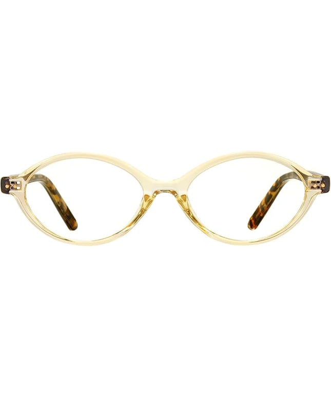 TIJN Olisa Blue Light Blocking Glasses for Women Men,Oval Glasses Frame Bluelight Glasses for Gaming/Computer/Screen