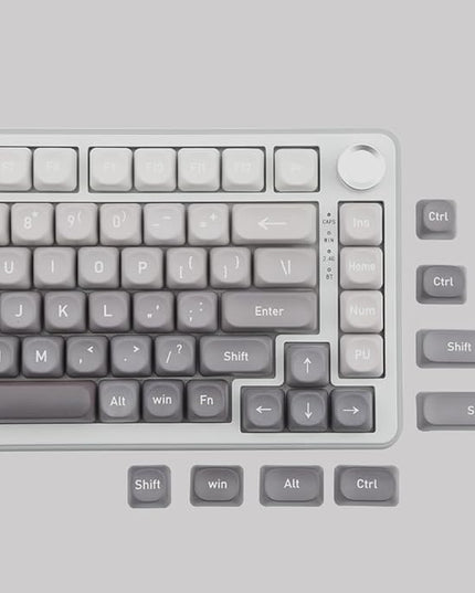 134 Keys MOA PBT Keycaps Set for Cherry Gateron MX Switches Mechanical Keyboard Key Cap (Gradient Gray)