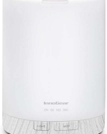 InnoGear 300ML Essential Oil Diffuser, Premium 5-in-1 Ultrasonic Aromatherapy Diffusers Scent Humidifier Aroma Diffuser Vaporizer Auto-Off Timer for Room Office Home, White, Medium