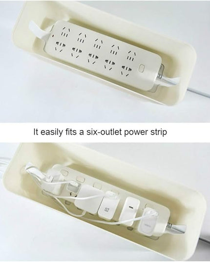 Sourcemall Cable Management Box| Power Stripe Organizer|Cord Organizer Box| Hide and Conceal Power Strips and Electrical Cords from TVs, Computers, and Desks| Keep Pets Safe