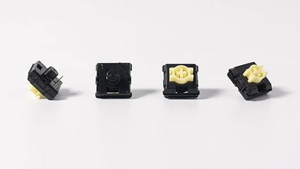 Keychron Milk POM Low-Profile Banana Switches 110pcs – Pre-Lubed Tactile Mechanical Keyboard Switch Set, Smooth & Duable Full POM Housing & Stem, 57gf Actuation Force, Hot-Swap, Dustproof Wall