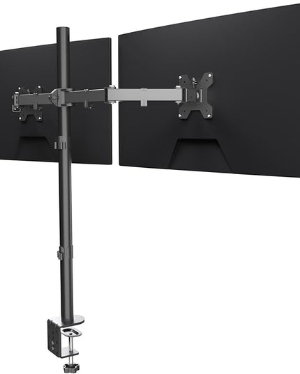 Suptek Dual Monitor Desk Mount, Adjustable Dual Monitor Arm for 2 Computer Screens up to 27 inch, Extra Tall 31.5" Pole Dual Monitor Stand for Desk, Holds up to 22 lbs(MD6842)