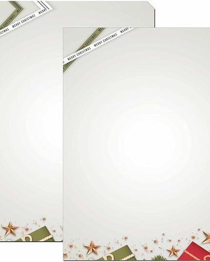 DUGUTUL Premium Festive Christmas Stationery Set Spread Holiday Joy, 48 Sheets, 8.5 x 11 Inches, 100gsm, Perfect for Personalized Gifts and Add Holiday Magic to Your Messages (F)