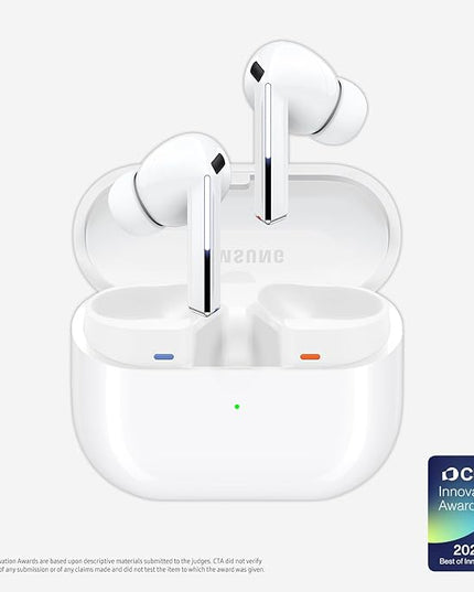 Samsung Galaxy Buds 3 Pro AI True Wireless Bluetooth Earbuds, Noise Cancelling, Sound Optimization, Redesigned Comfort Fit, White [US Version, Amazon Exclusive, 2Yr Warranty]
