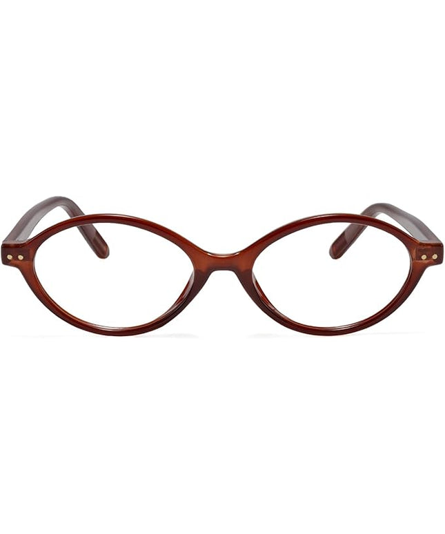 TIJN Olisa Blue Light Blocking Glasses for Women Men,Oval Glasses Frame Bluelight Glasses for Gaming/Computer/Screen