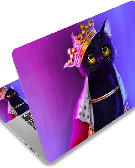 Laptop Skin Sticker Decal,12" 13" 13.3" 14" 15" 15.4" 15.6 inch Laptop Vinyl Skin Sticker Cover Art Protector Notebook PC (2 Wrist Pad Skins Included), Decorative Waterproof Removable,Cat Princess