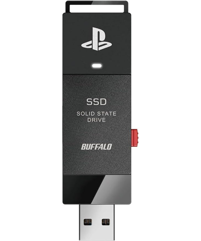 BUFFALO External SSD 1.0TB - Officially Licensed Product, Compatible with PS5 Consoles / PS4 Consoles - USB3.2 Gen2 Type A Compact Stick SSD-SAO1.0U3B