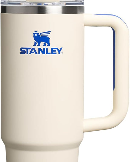 STANLEY Quencher H2.0 Tumbler with Handle and Straw 30 oz | Flowstate 3-Position Lid | Cup Holder Compatible for Travel | Insulated Stainless Steel Cup | BPA-Free | Cream Royal