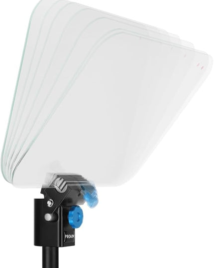 PROAIM Professional Speech Teleprompter with Telescopic Conference Stand & 60/40 Beam Splitter Glass Fits up to 17” Tablets, Laptops & Monitors. for Conferences, News, Film Production. (TP-SPH-01)