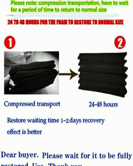 50 Pack Acoustic Panels Soundproof Studio Foam for Walls Sound Absorbing Panels Sound Insulation Panels Wedge for Home Studio Ceiling, 1" X 12" X 12" (Black&Blue)